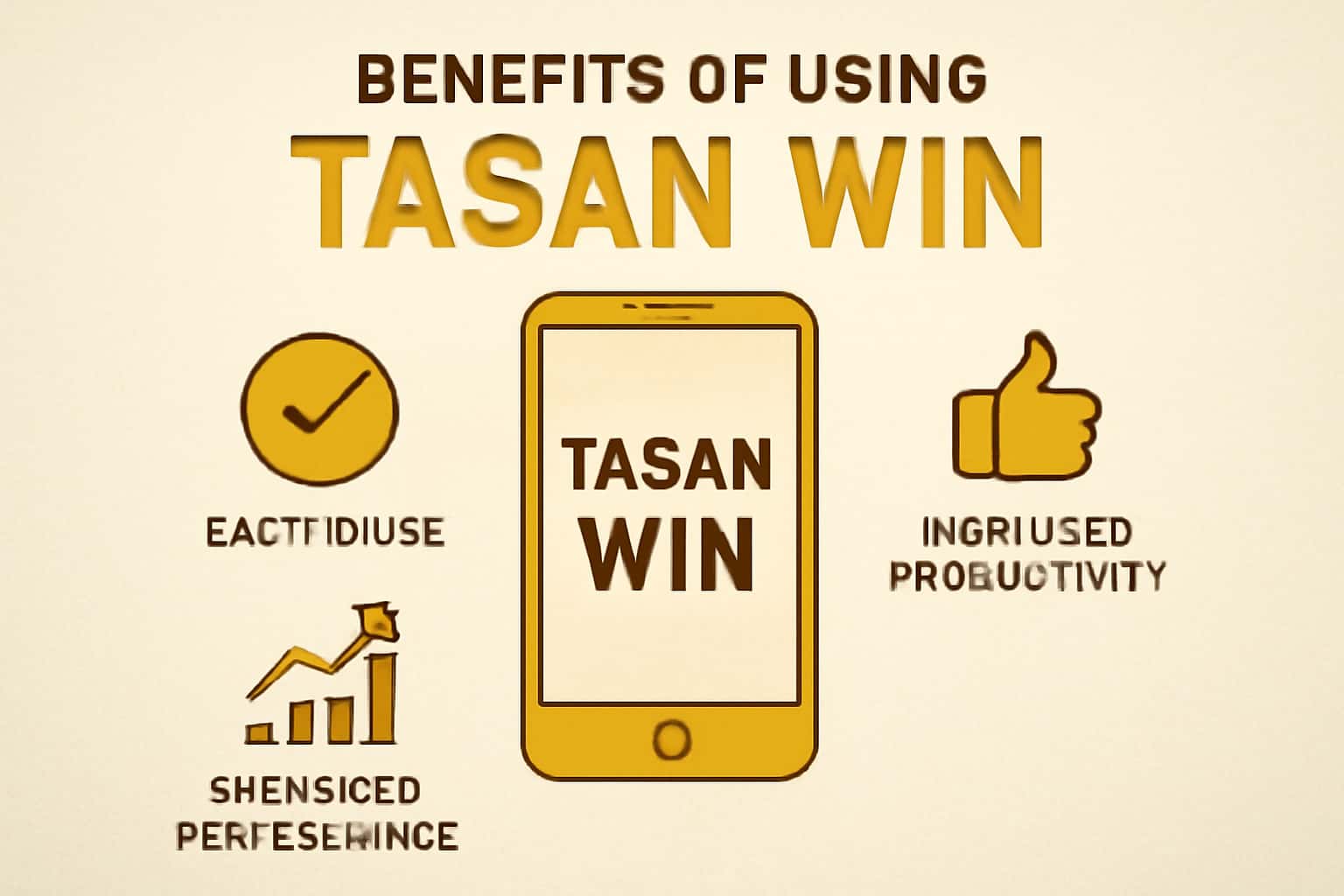Illustration depicting the benefits of Tasan Win App in a neutral setting.