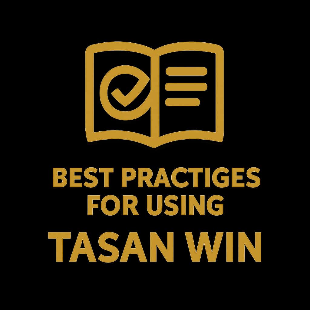Icon representing best practices for Tasan Win usage.