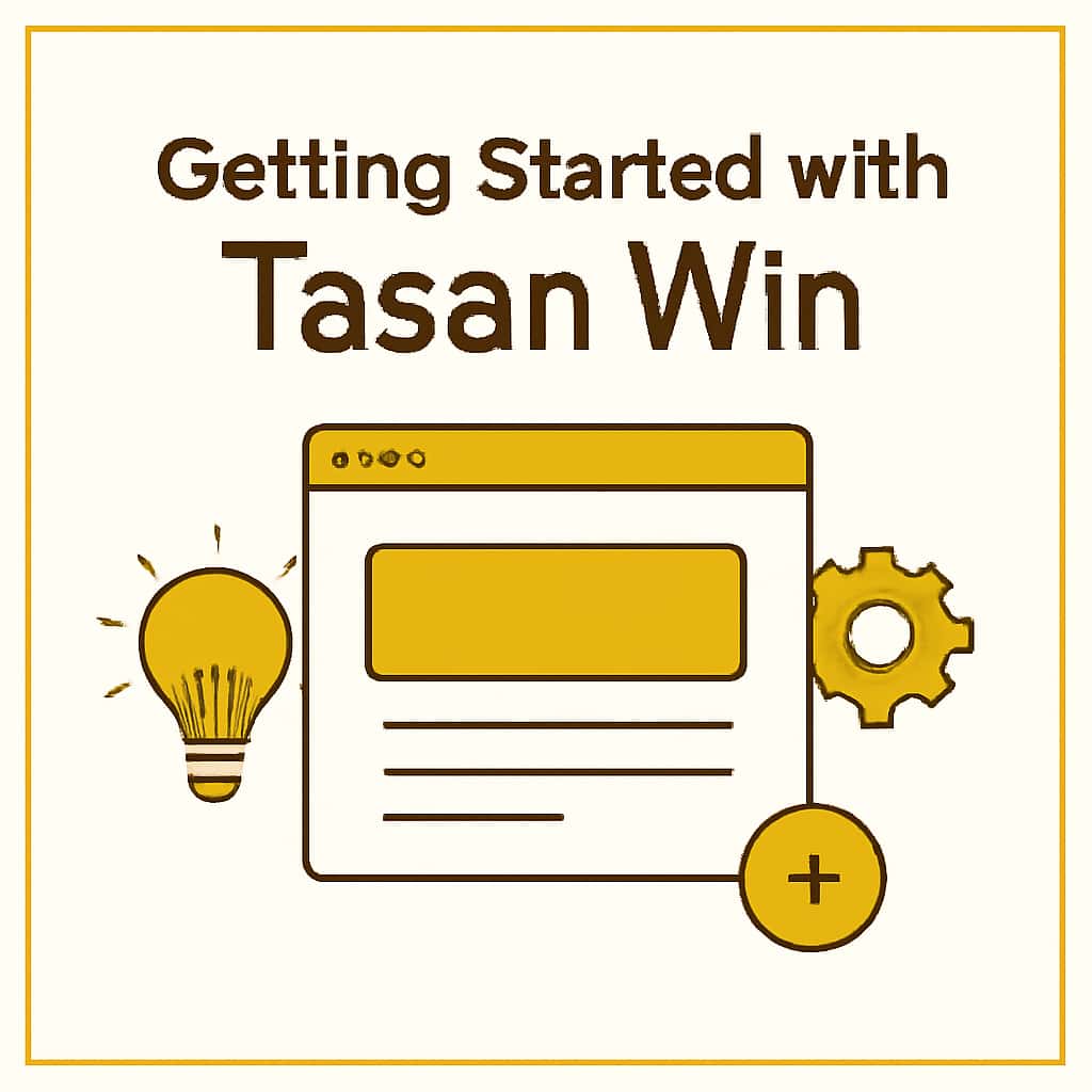 Illustration showing the installation steps for Tasan Win.