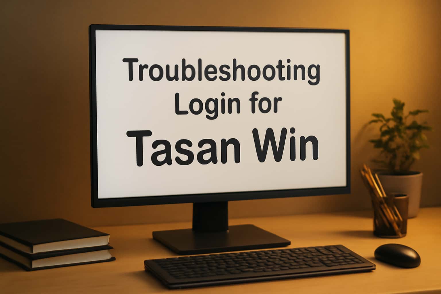 Informational scene about troubleshooting login for Tasan Win.
