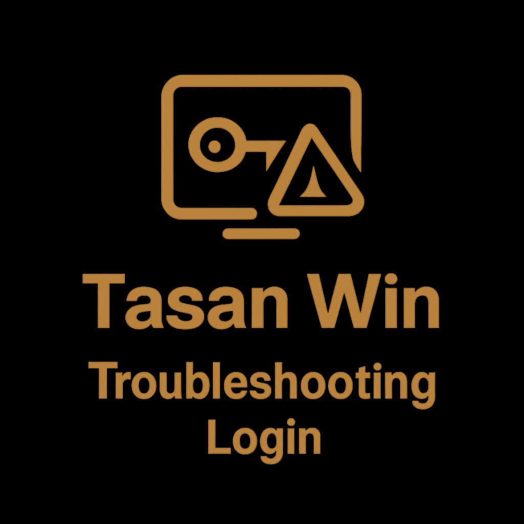 Concept badge for Tasan Win login troubleshooting.