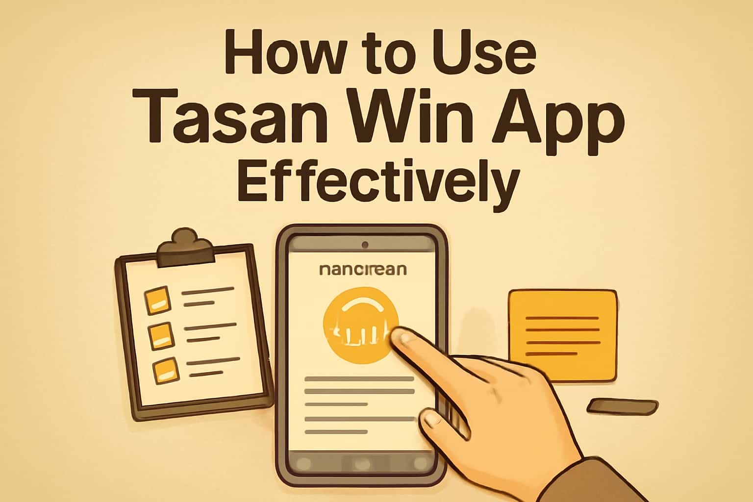 Informational scene related to using the Tasan Win app effectively.