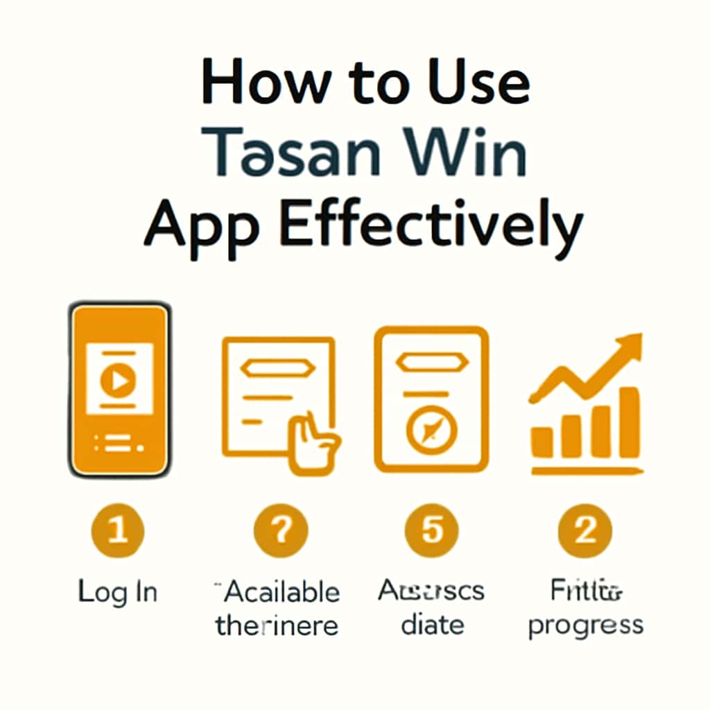 Illustration related to the effective use of the Tasan Win app.