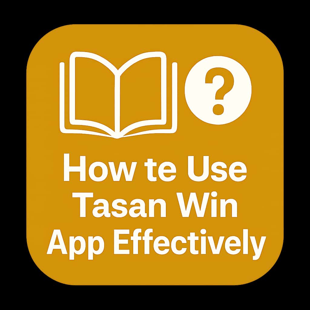 Icon representing Tasan Win app usage guide.