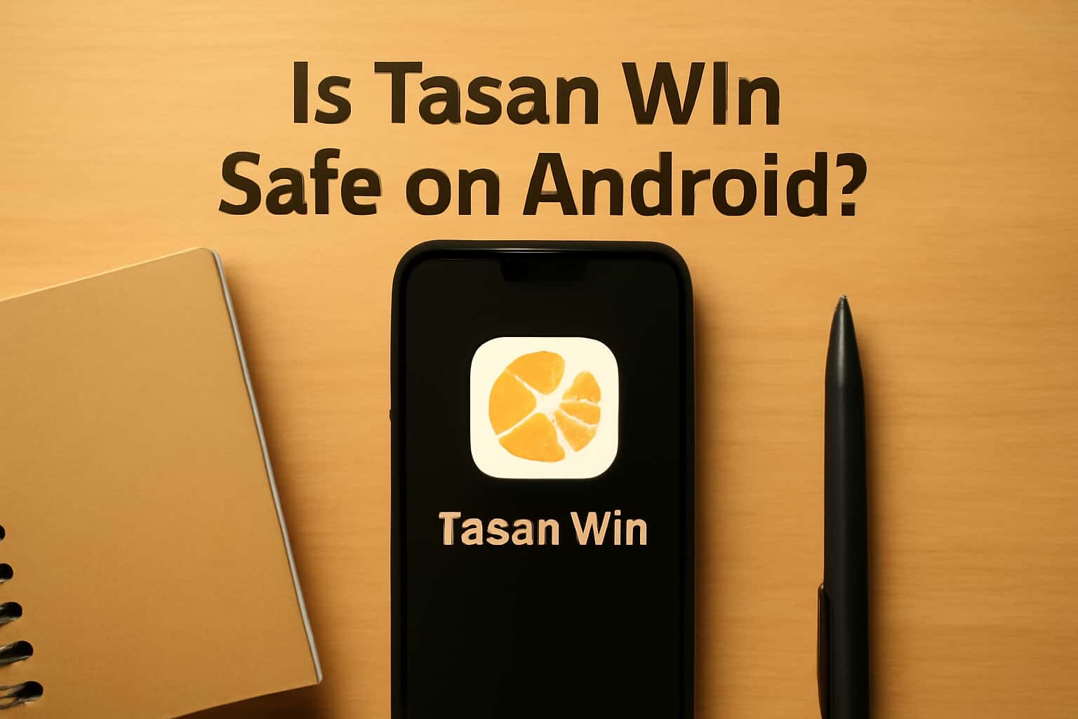 Informational scene about the safety of Tasan Win on Android.