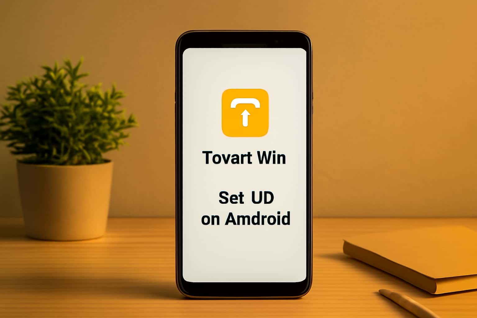 An informative graphic depicting the setup process for Tasan Win on Android.