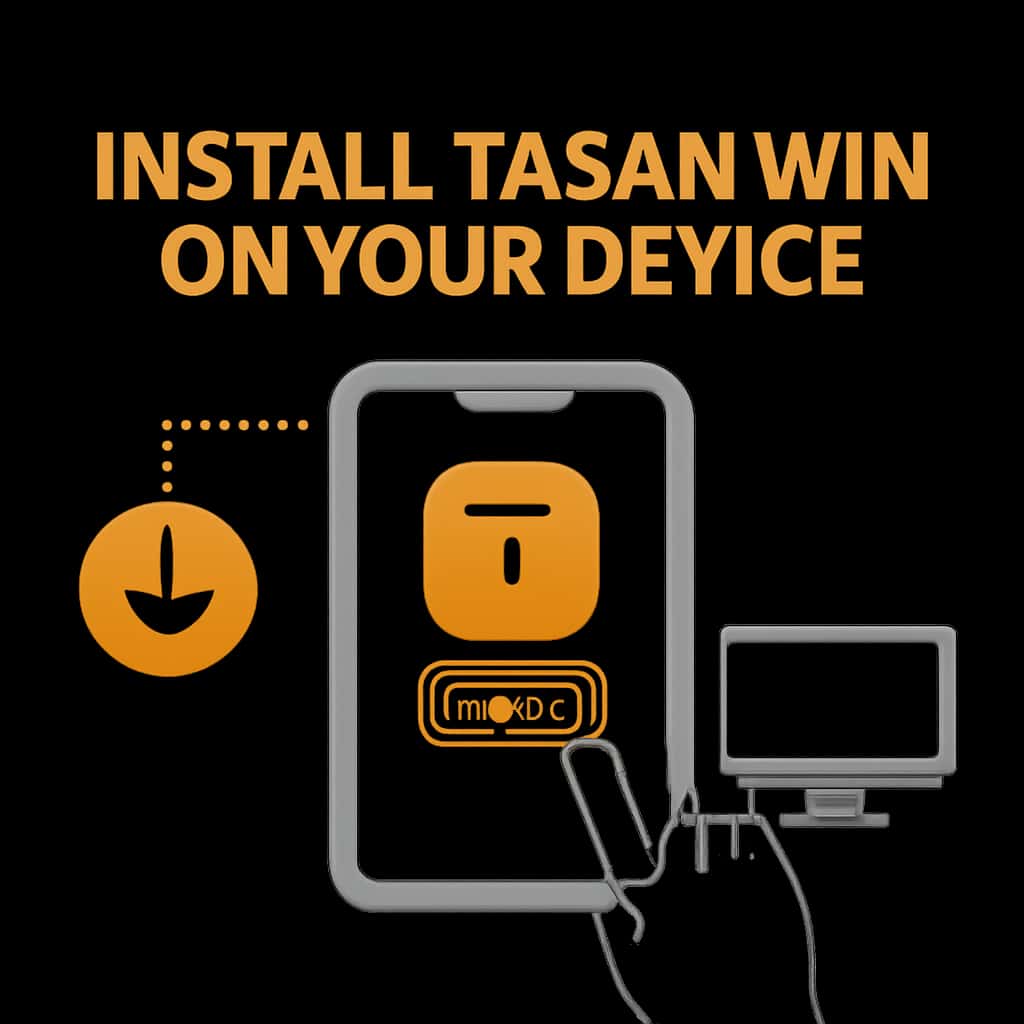 Illustration explaining Tasan Win installation steps