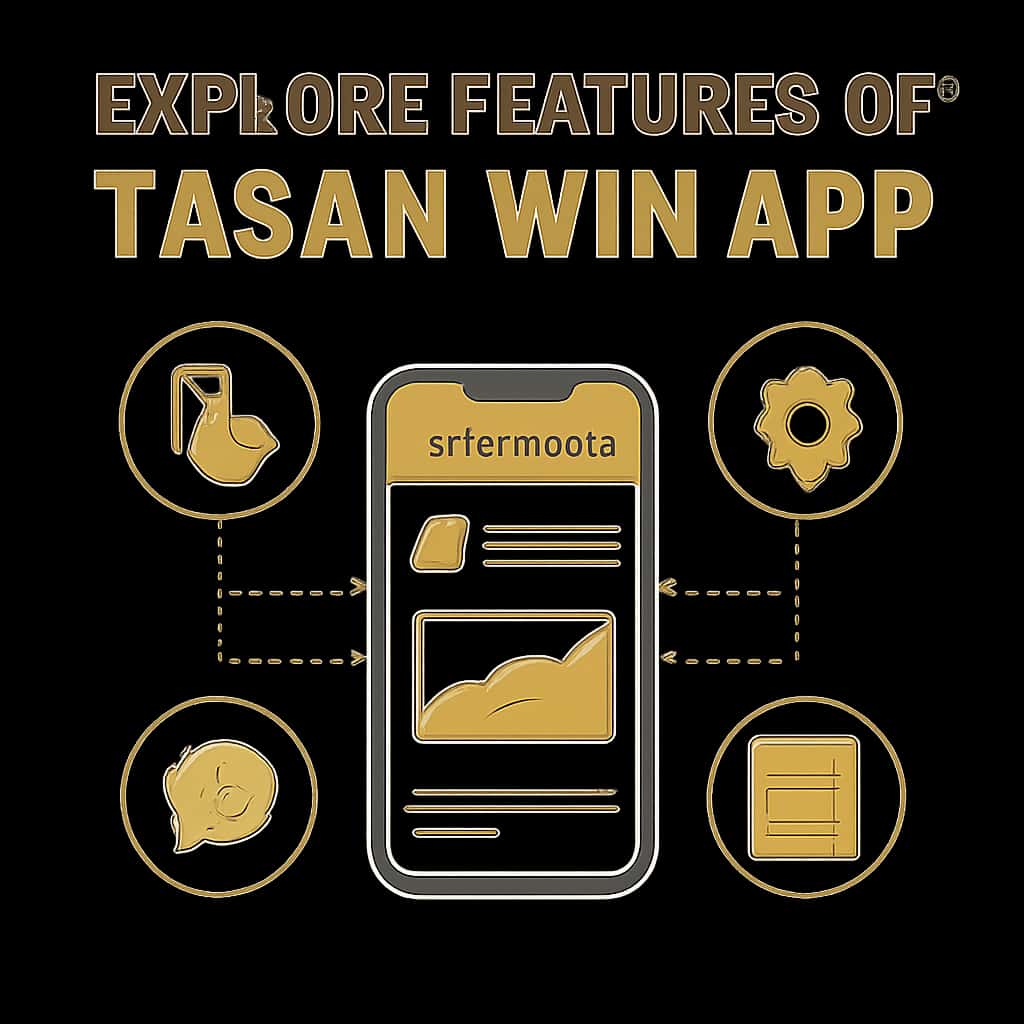 Illustration of Tasan Win app features.