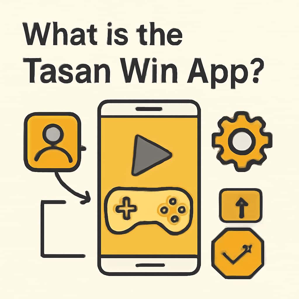 Diagram explaining the functionalities of the Tasan Win App.